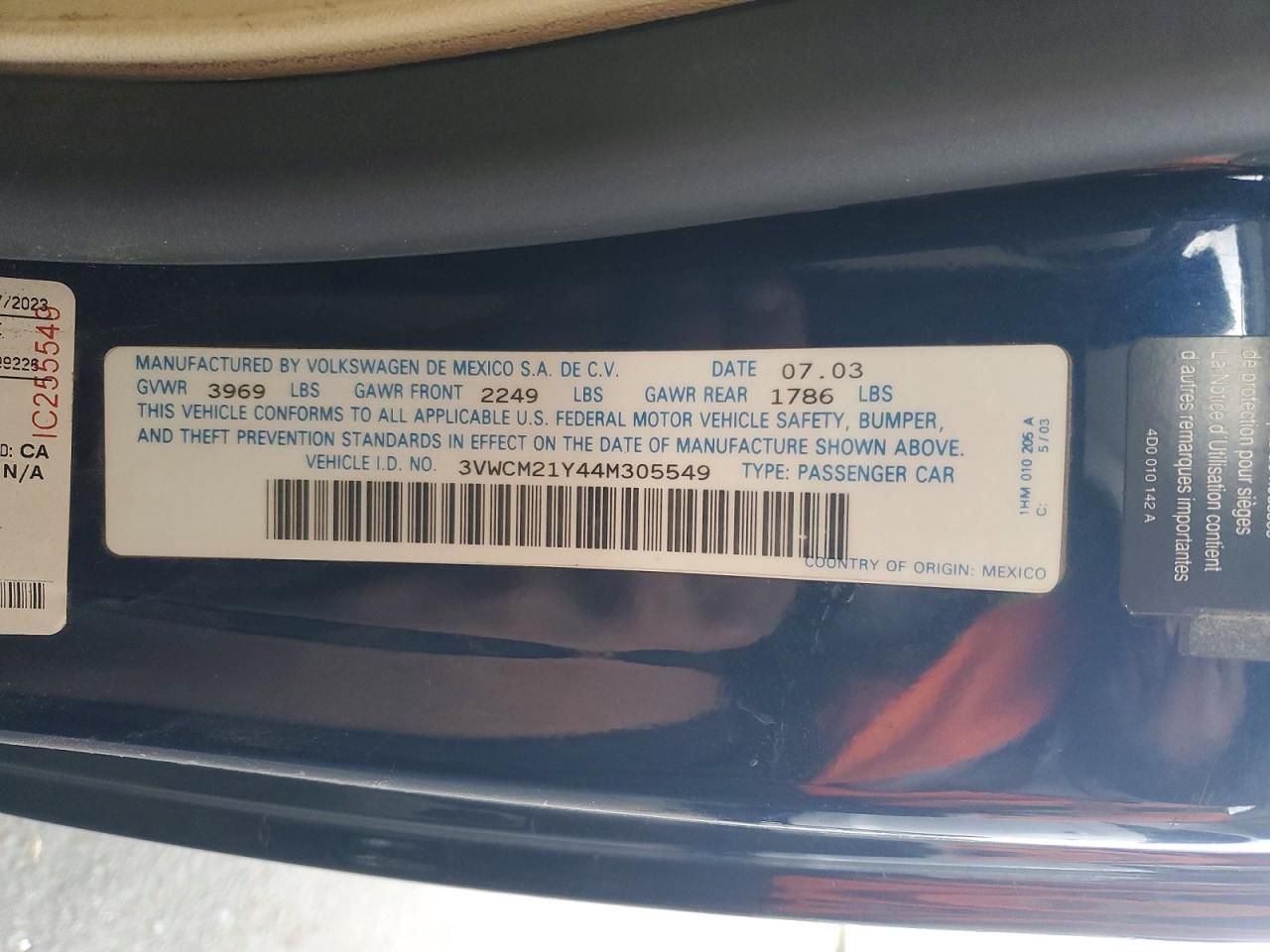 2004 Volkswagen New Beetle gls