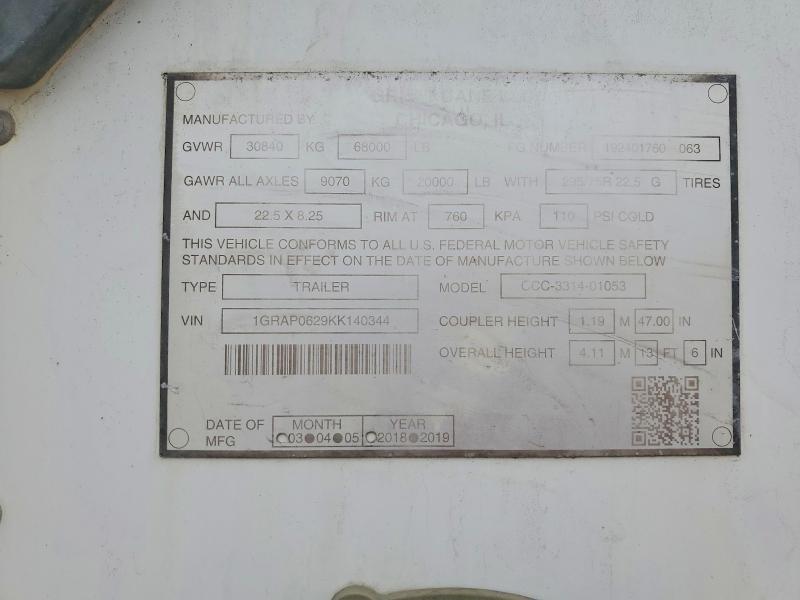 2019 Great Dane 2019 Great Dane CCC-3314-01053 DRY Van Trailer