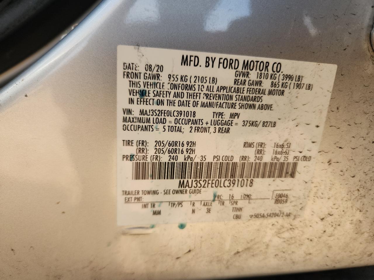 2020 Ford Ecosport s