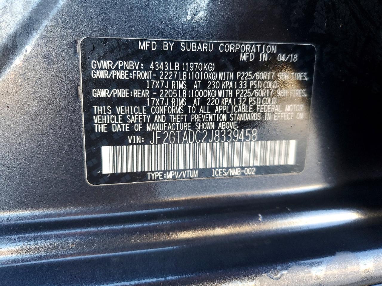 2018 Subaru Crosstrek Premium