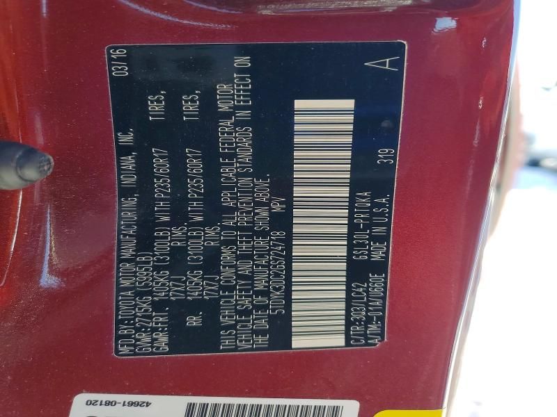 2016 Toyota Sienna xle