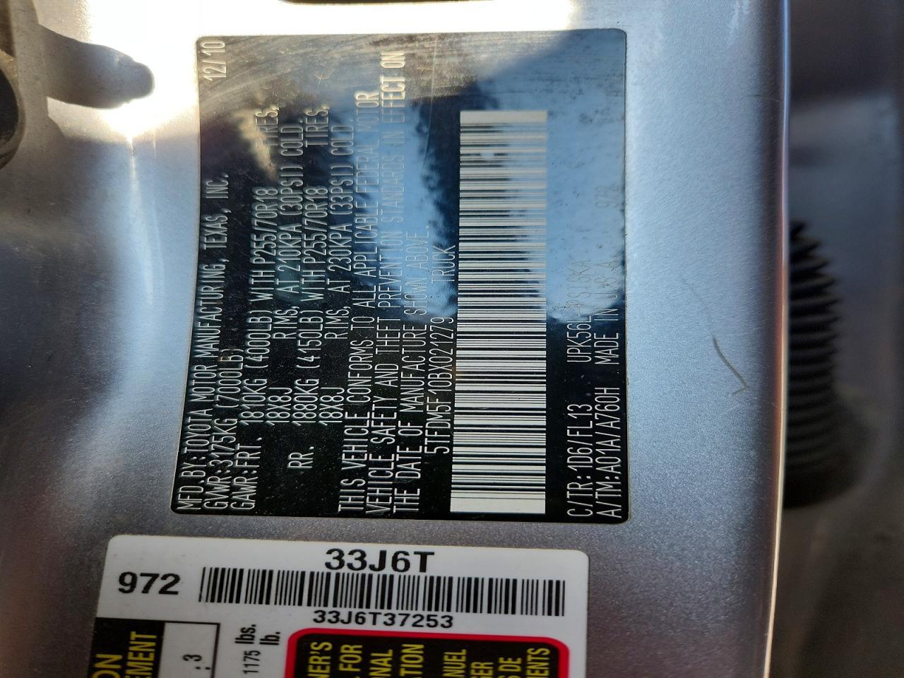 2011 Toyota Tundra Grade