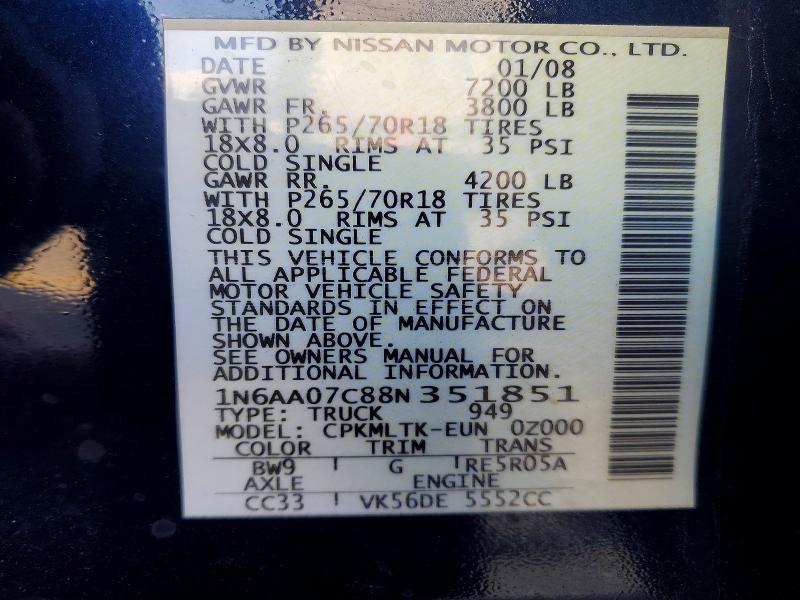 2008 Nissan Titan xe