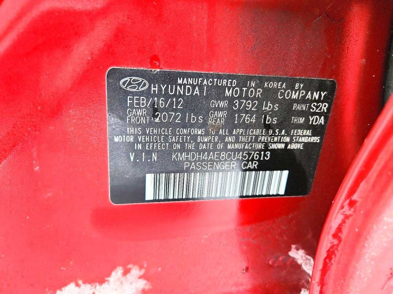 2012 Hyundai Elantra gls