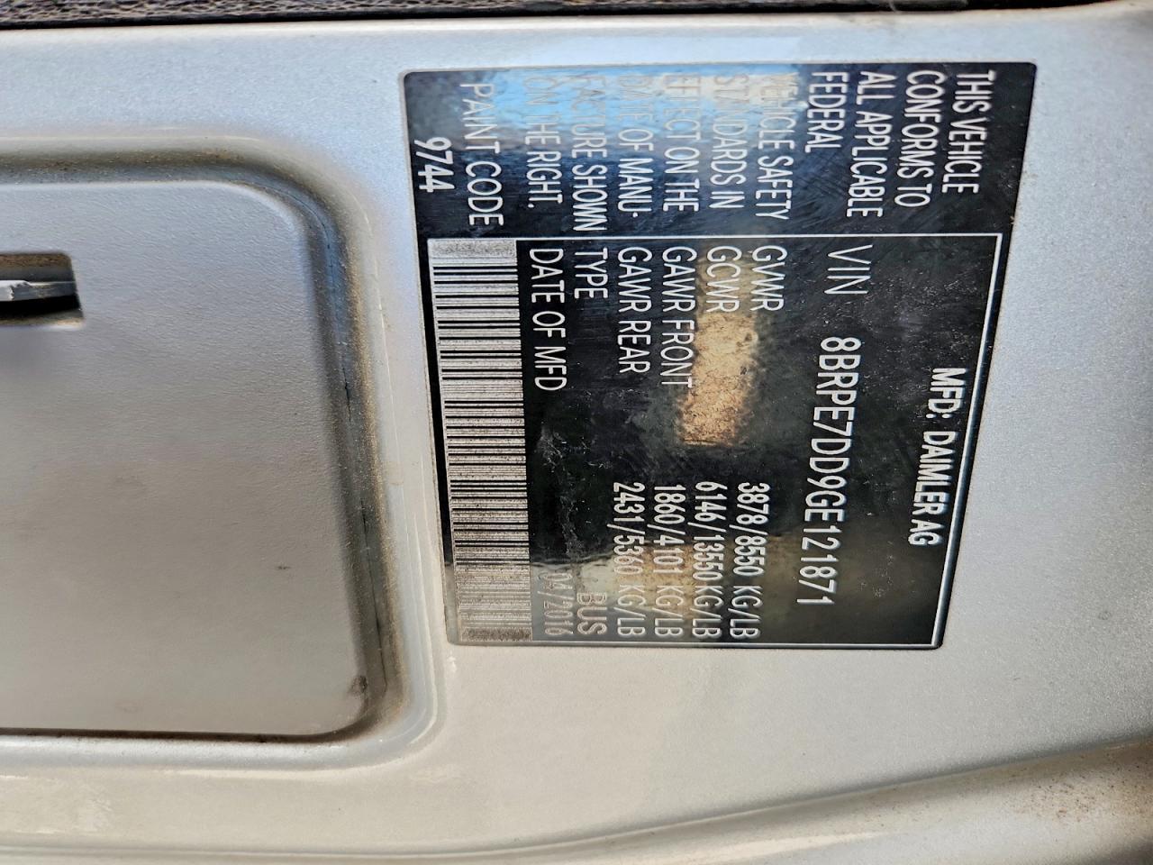 2016 Mercedes-Benz Sprinter 2500