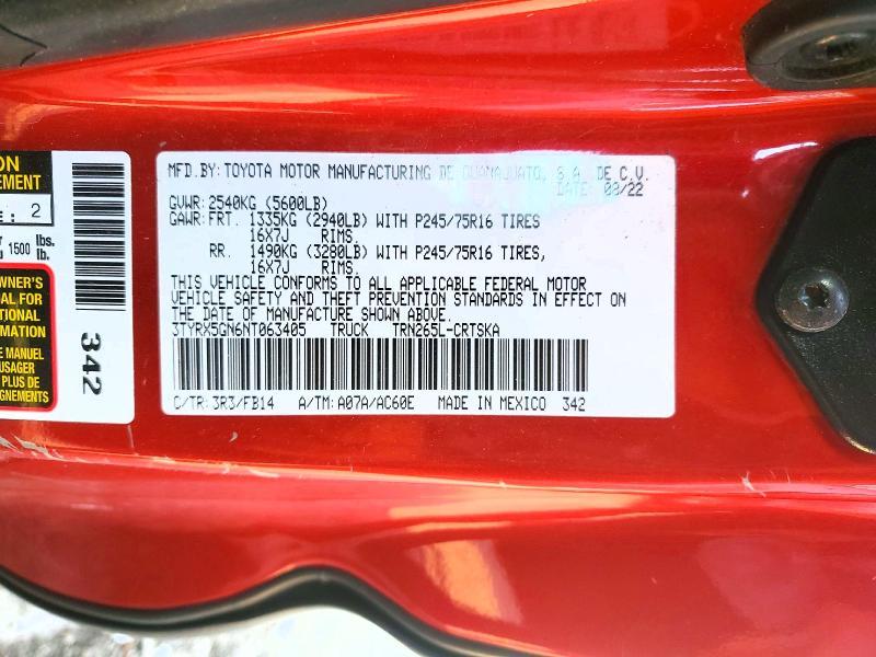 2022 Toyota Tacoma SR