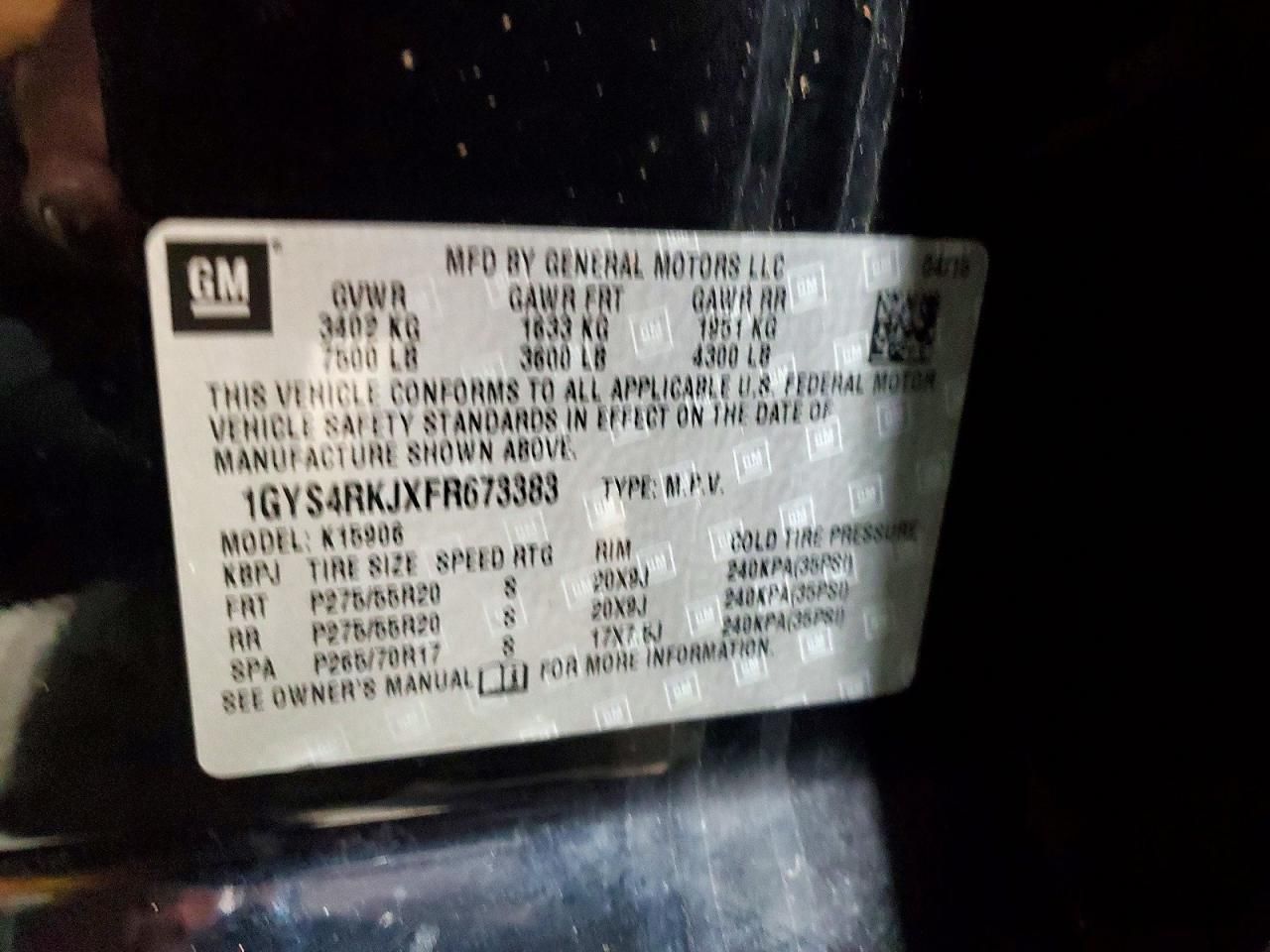 2015 Cadillac Escalade esv