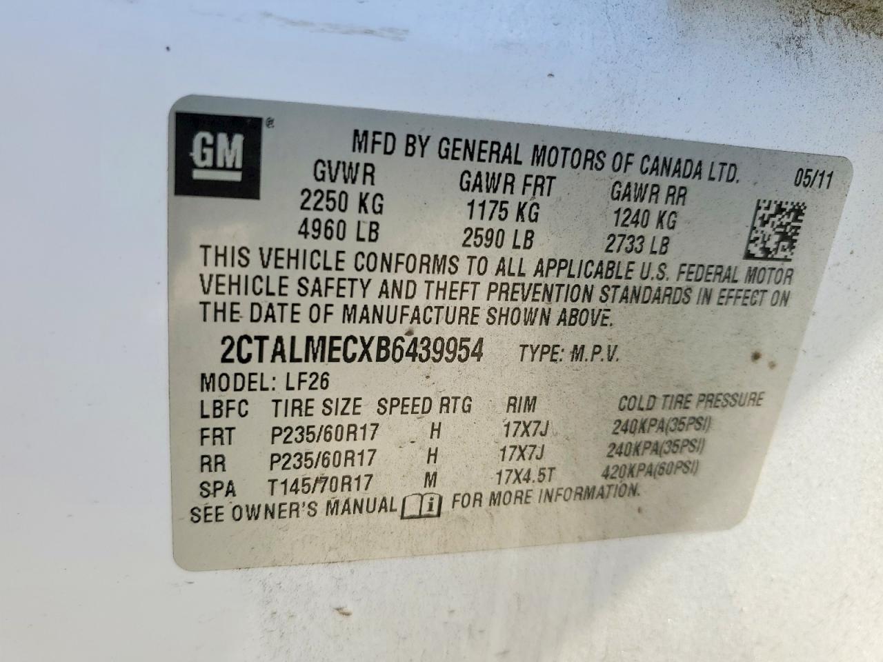 2011 GMC Terrain sle