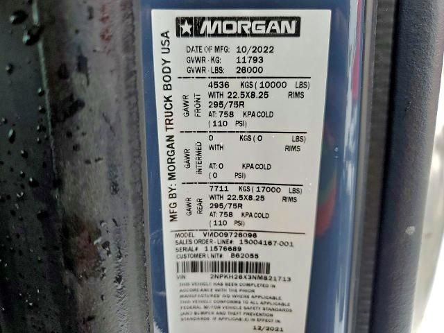 2022 Peterbilt Tractor 536 BOX Truck