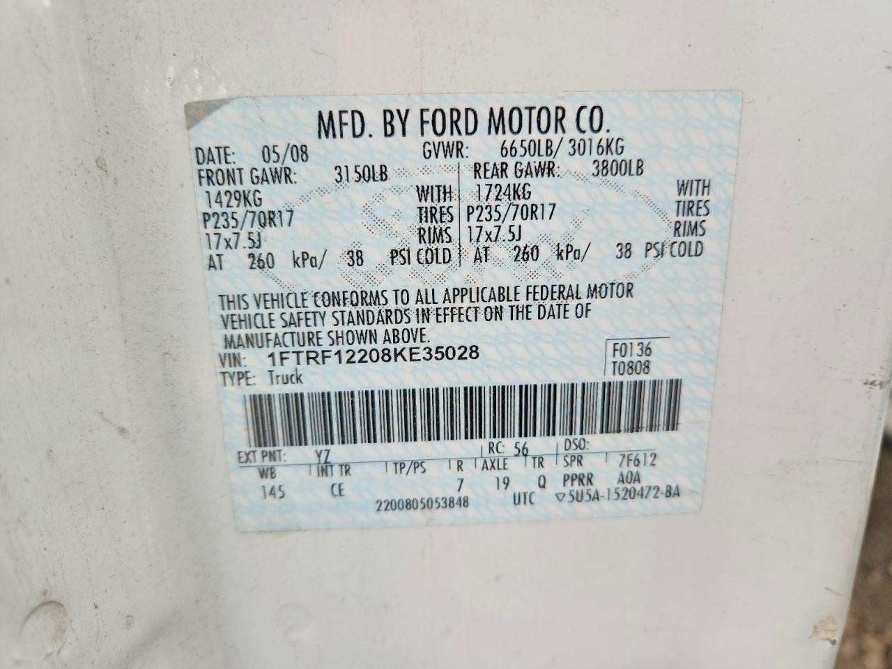 2008 Ford F150