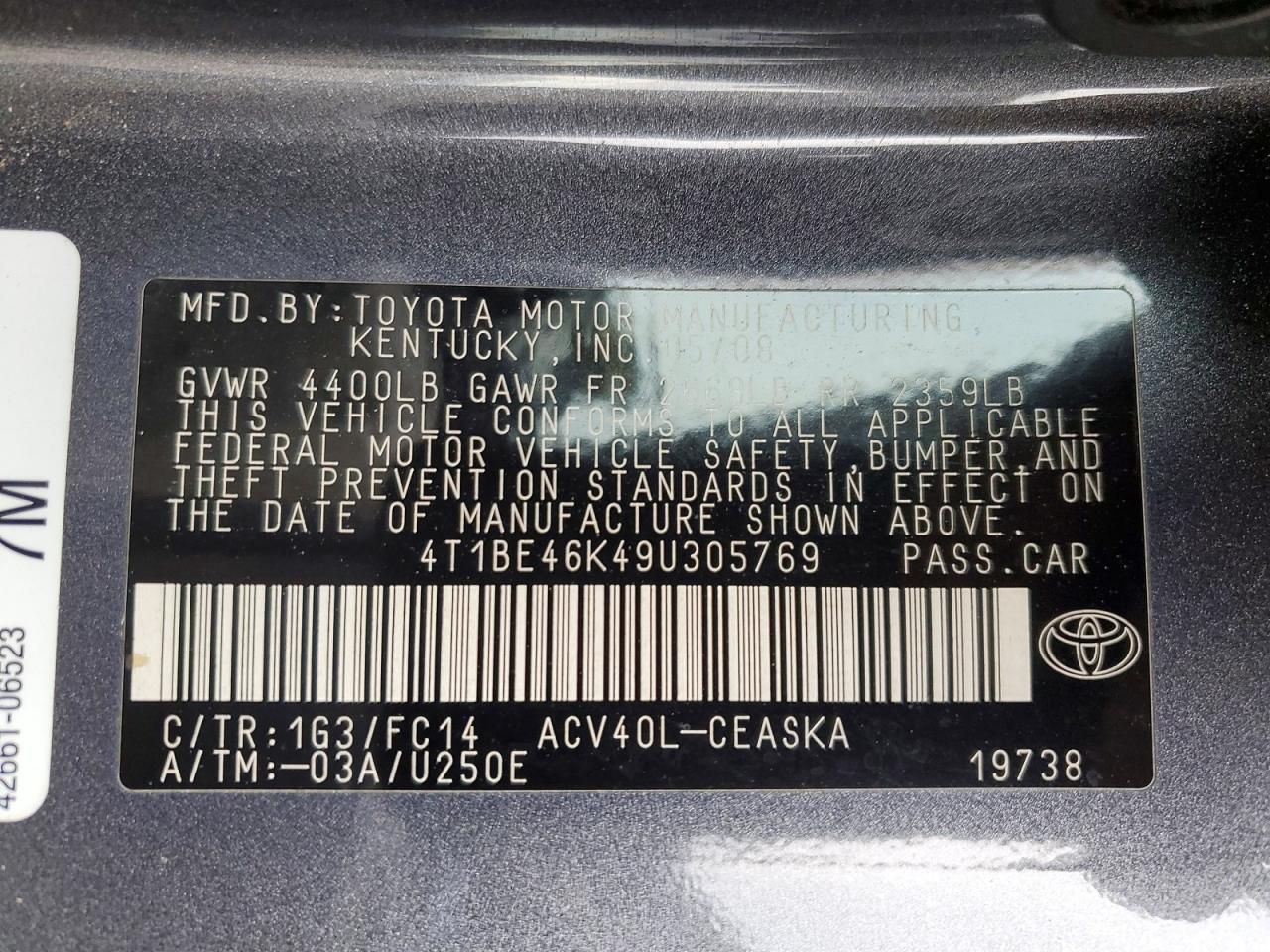 2009 Toyota Camry Base