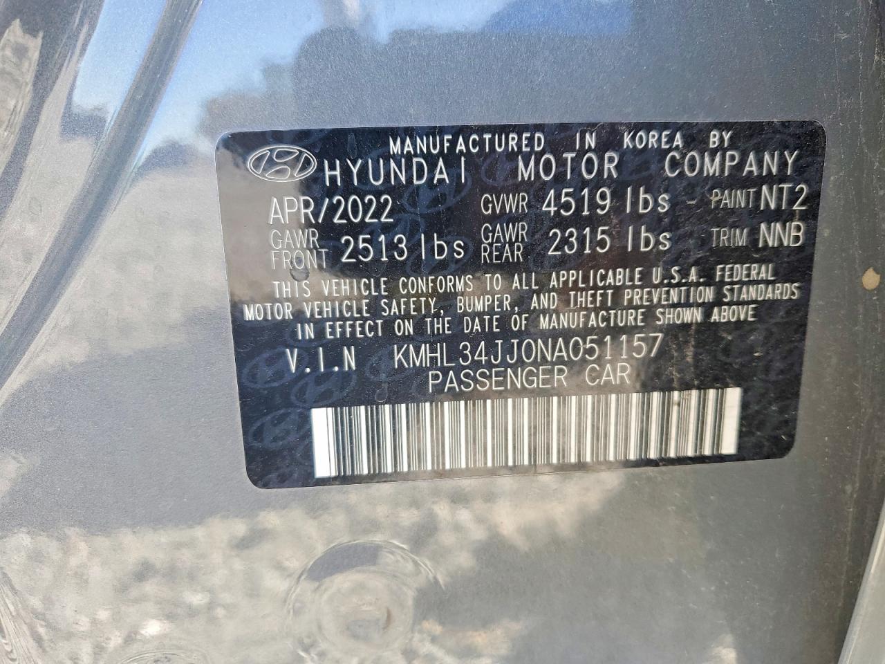 2022 Hyundai Sonata Hybrid sel