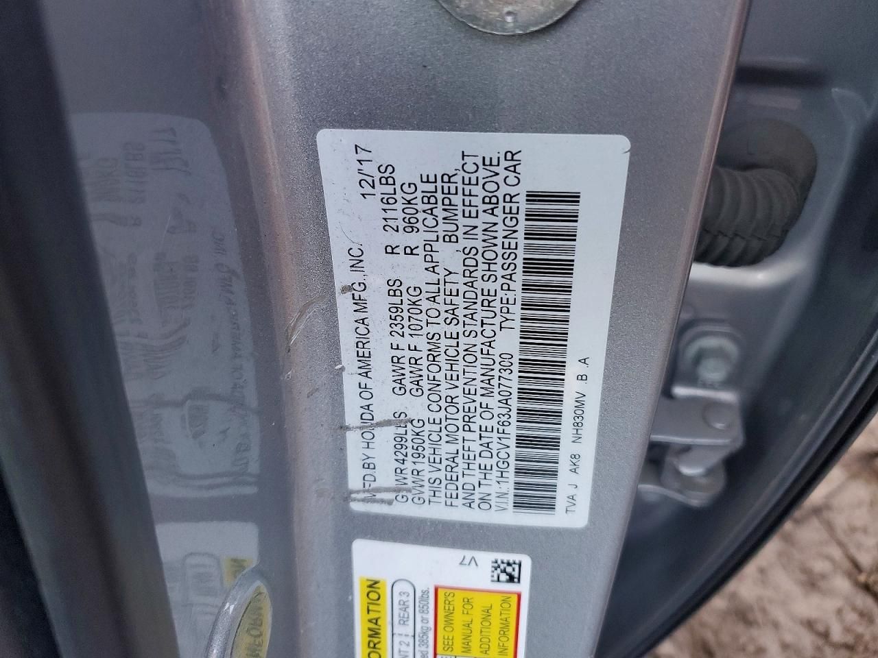 2018 Honda Accord exl