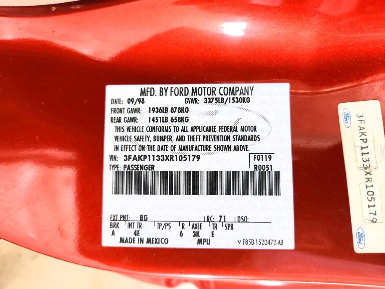 1999 Ford Escort ZX2