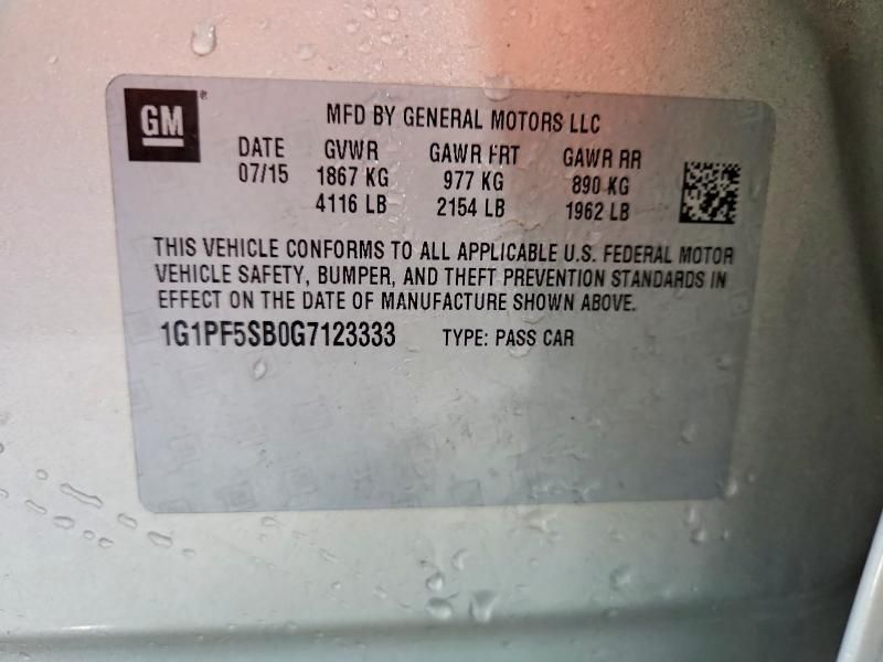 2016 Chevrolet Cruze Limited lt