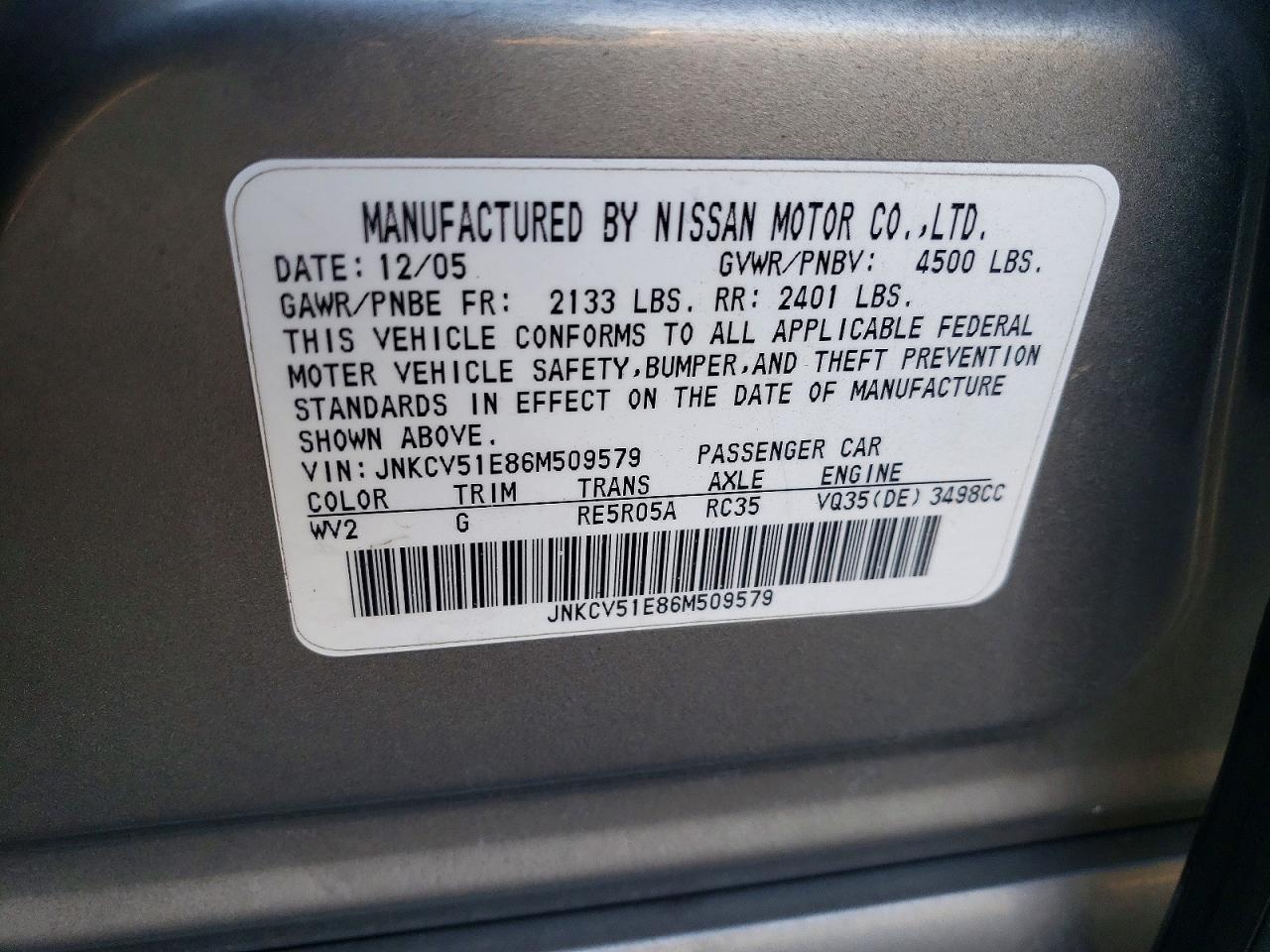 2006 Infiniti G35