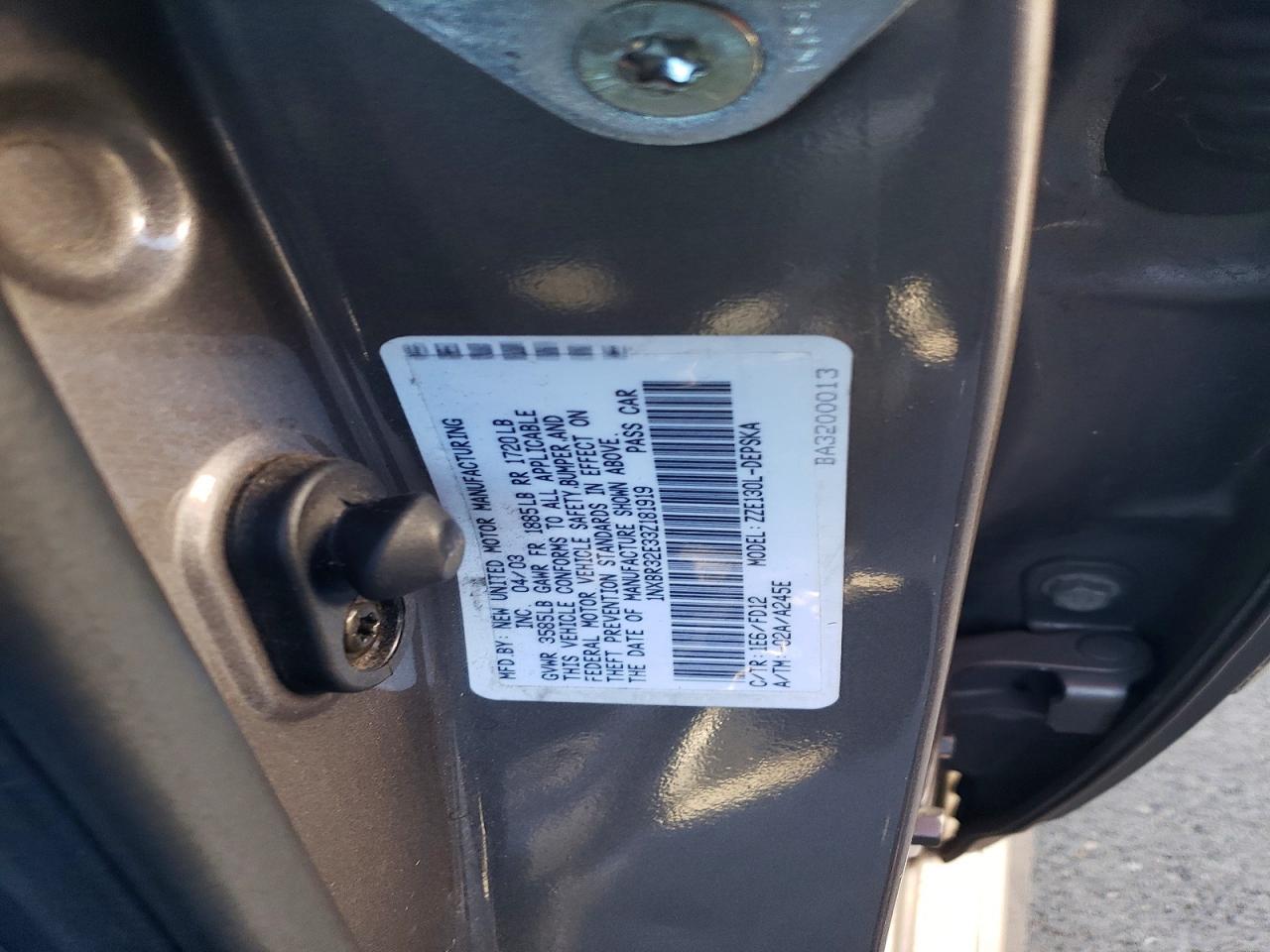 2003 Toyota Corolla s
