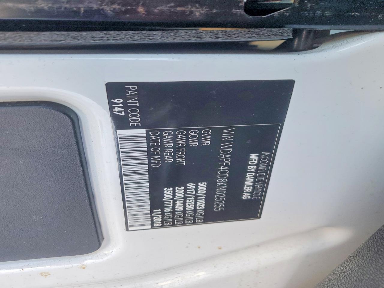 2019 Mercedes-Benz 2019 Mercedes Benz Sprinter BOX Truck