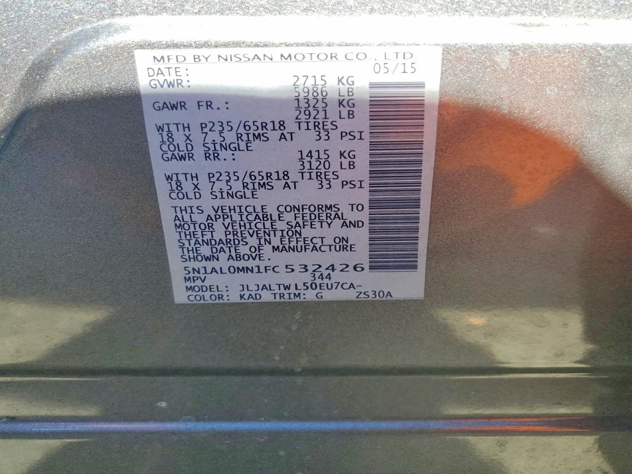 2015 Infiniti Qx60