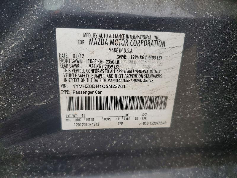 2012 Mazda 6 I