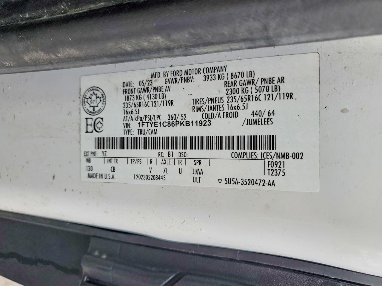 2023 Ford Transit T-150