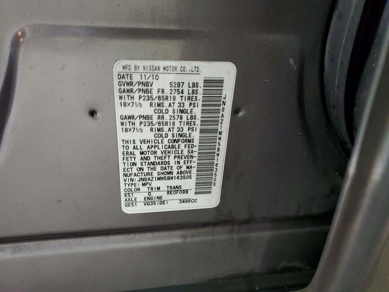 2011 Nissan Murano s