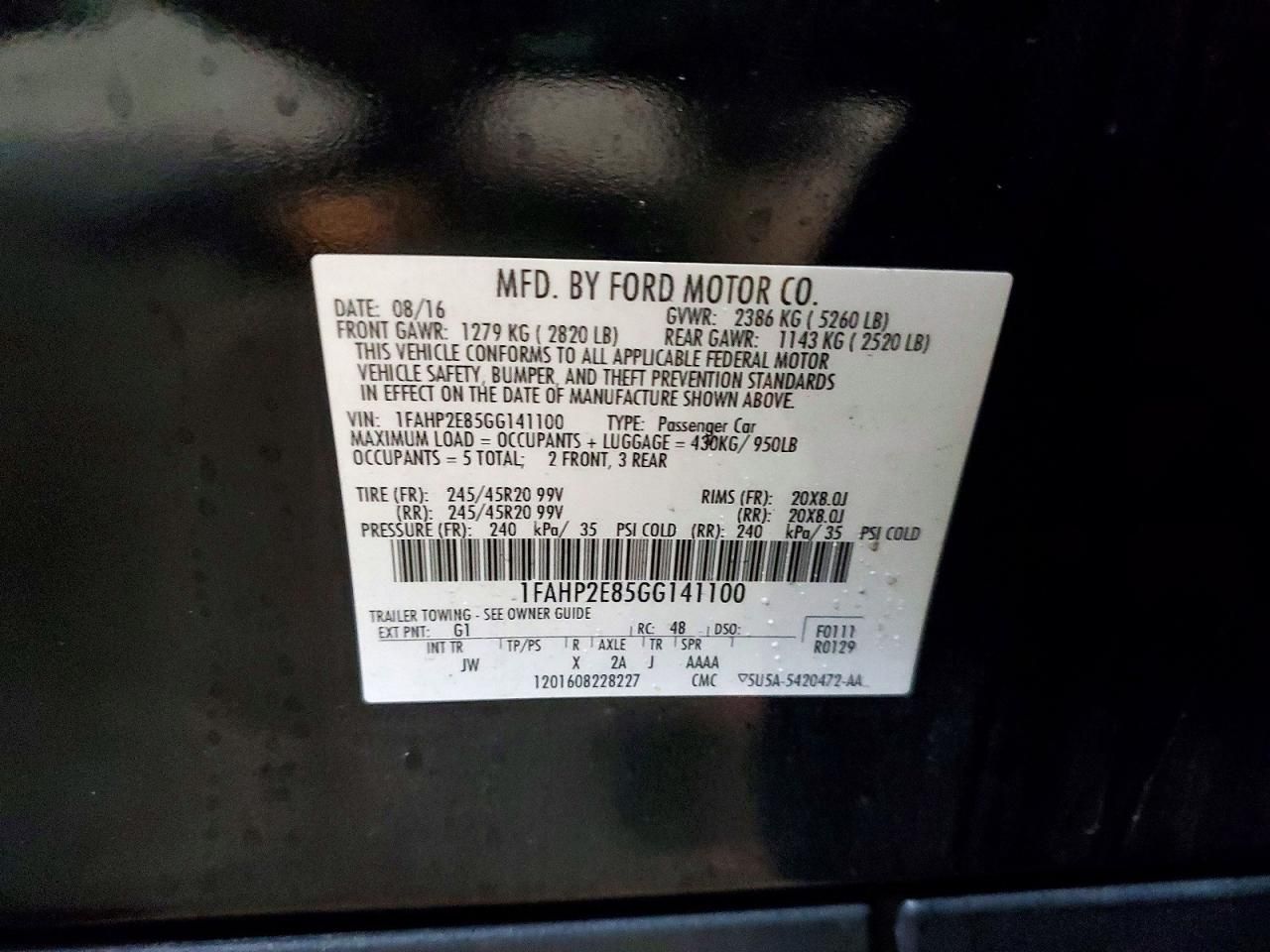 2016 Ford Taurus sel