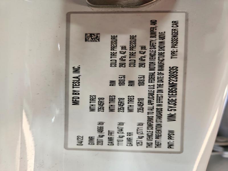 2022 Tesla Model 3