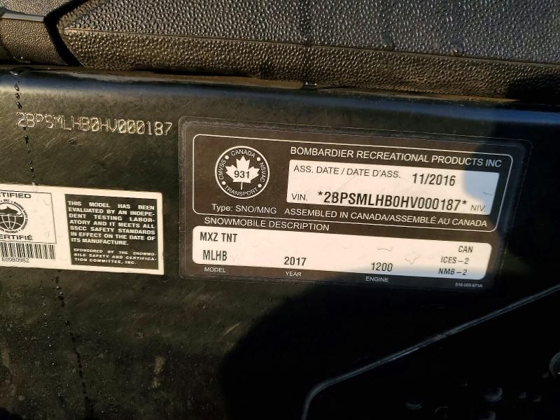 2017 Other Snow Mobile MXZ800