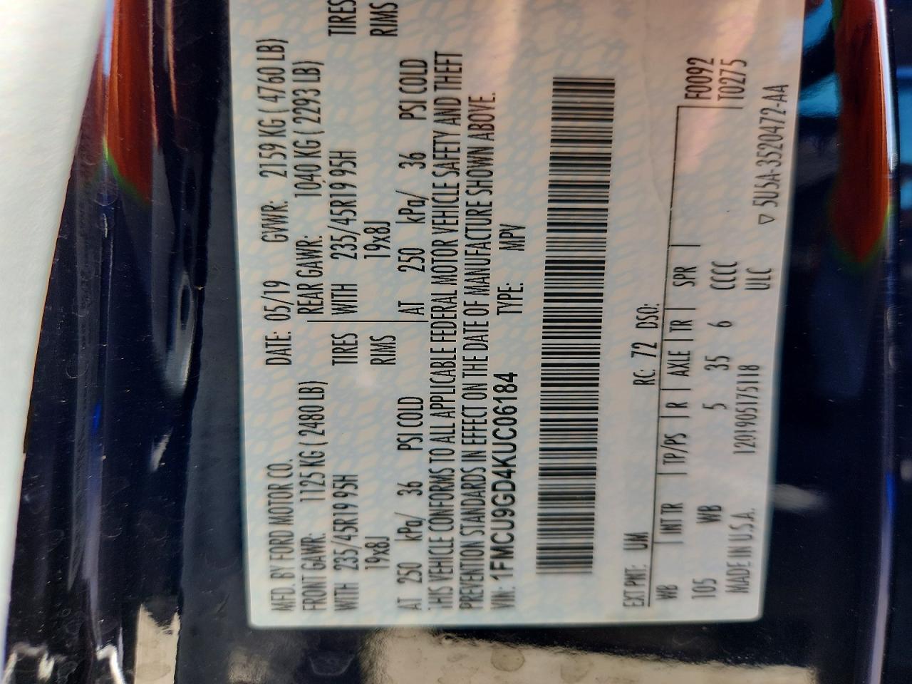 2019 Ford Escape se