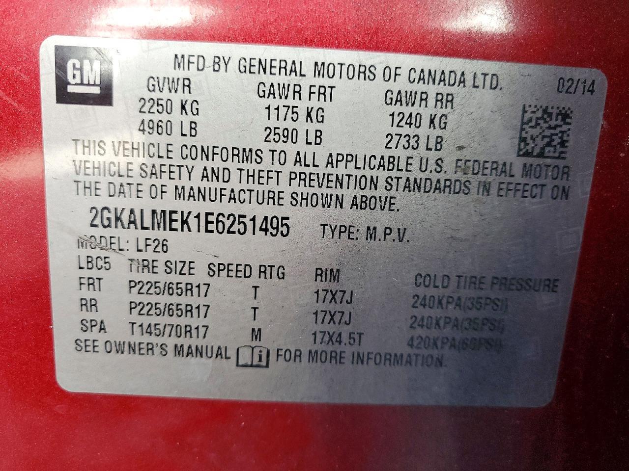 2014 GMC Terrain sle