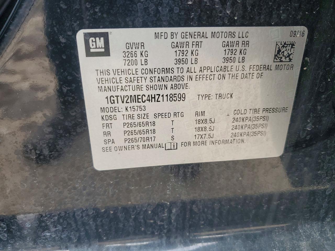 2017 GMC Sierra K1500 sle