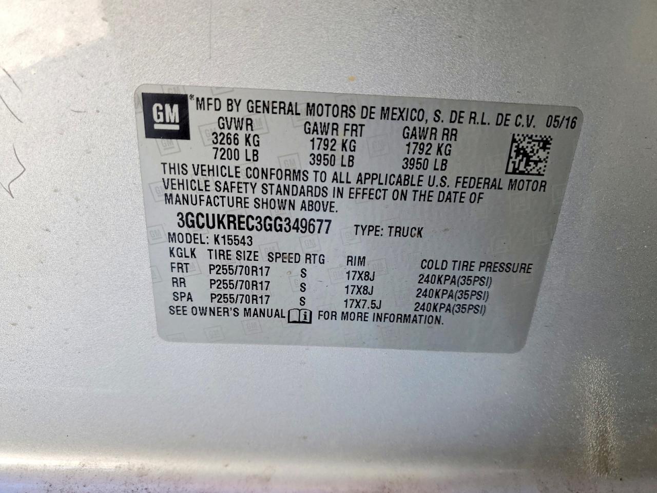 2016 Chevrolet Silverado K1500 LT