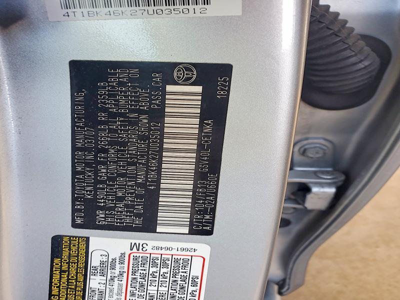 2007 Toyota Camry le V6
