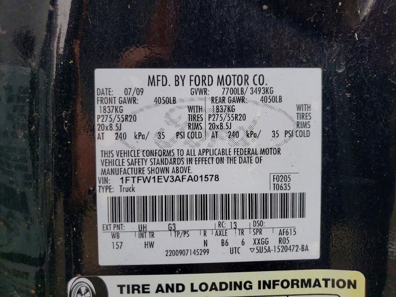 2010 Ford F150 Supercrew