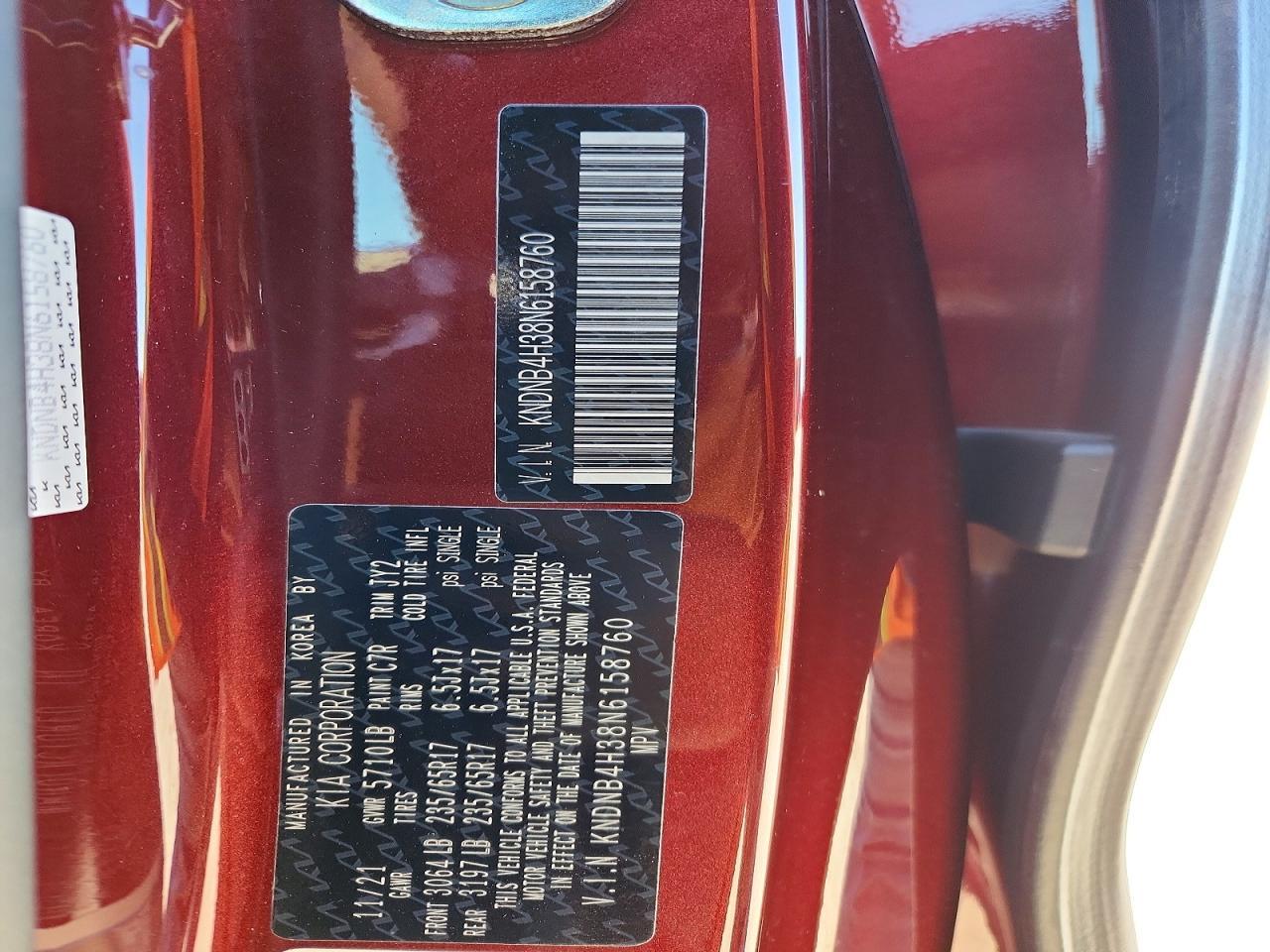 2022 KIA Carnival lx