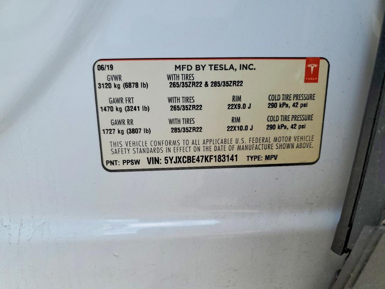 2019 Tesla Model x
