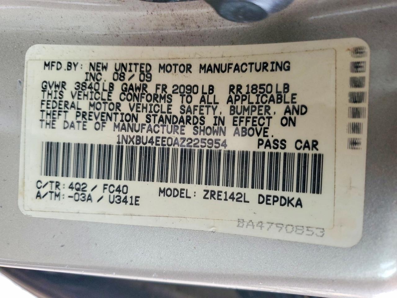 2010 Toyota Corolla Base