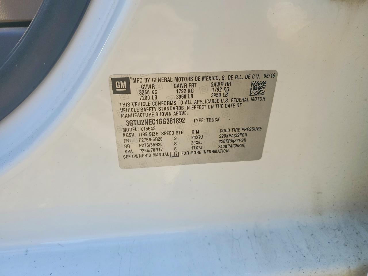 2016 GMC Sierra K1500 SLT