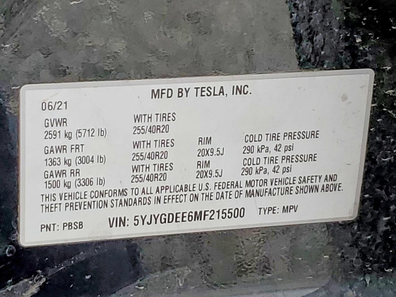 2021 Tesla Model y