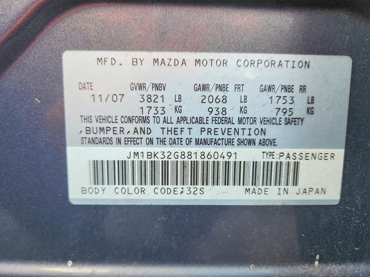 2008 Mazda 3 I