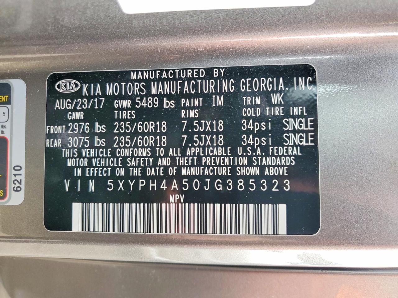 2018 KIA Sorento ex V6