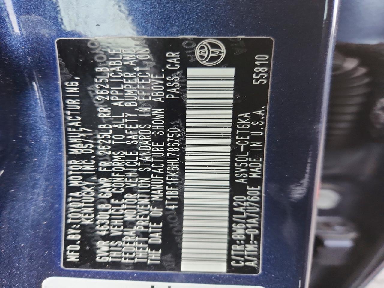 2017 Toyota Camry le