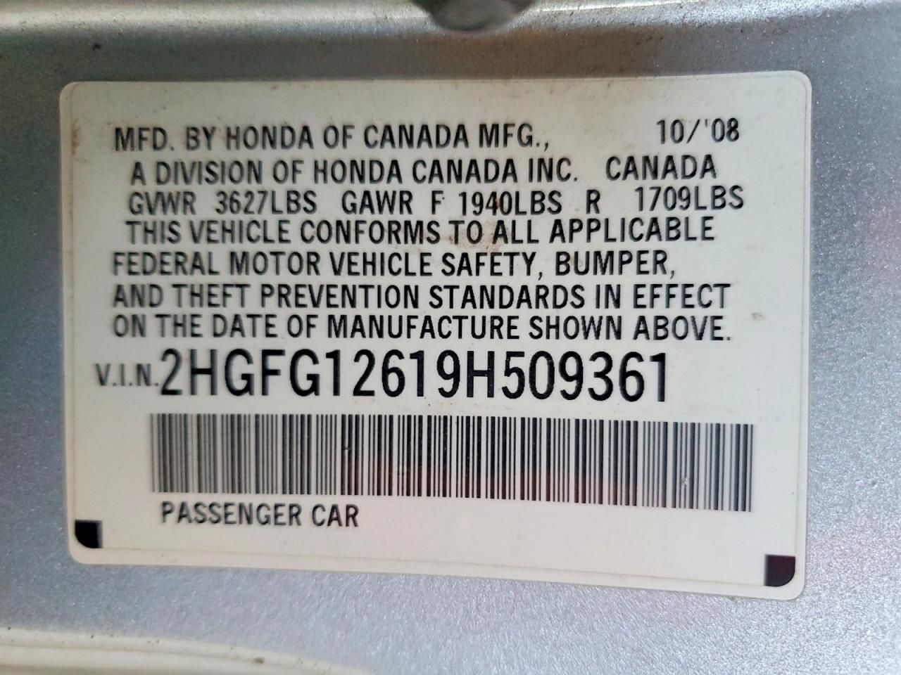 2009 Honda Civic lx