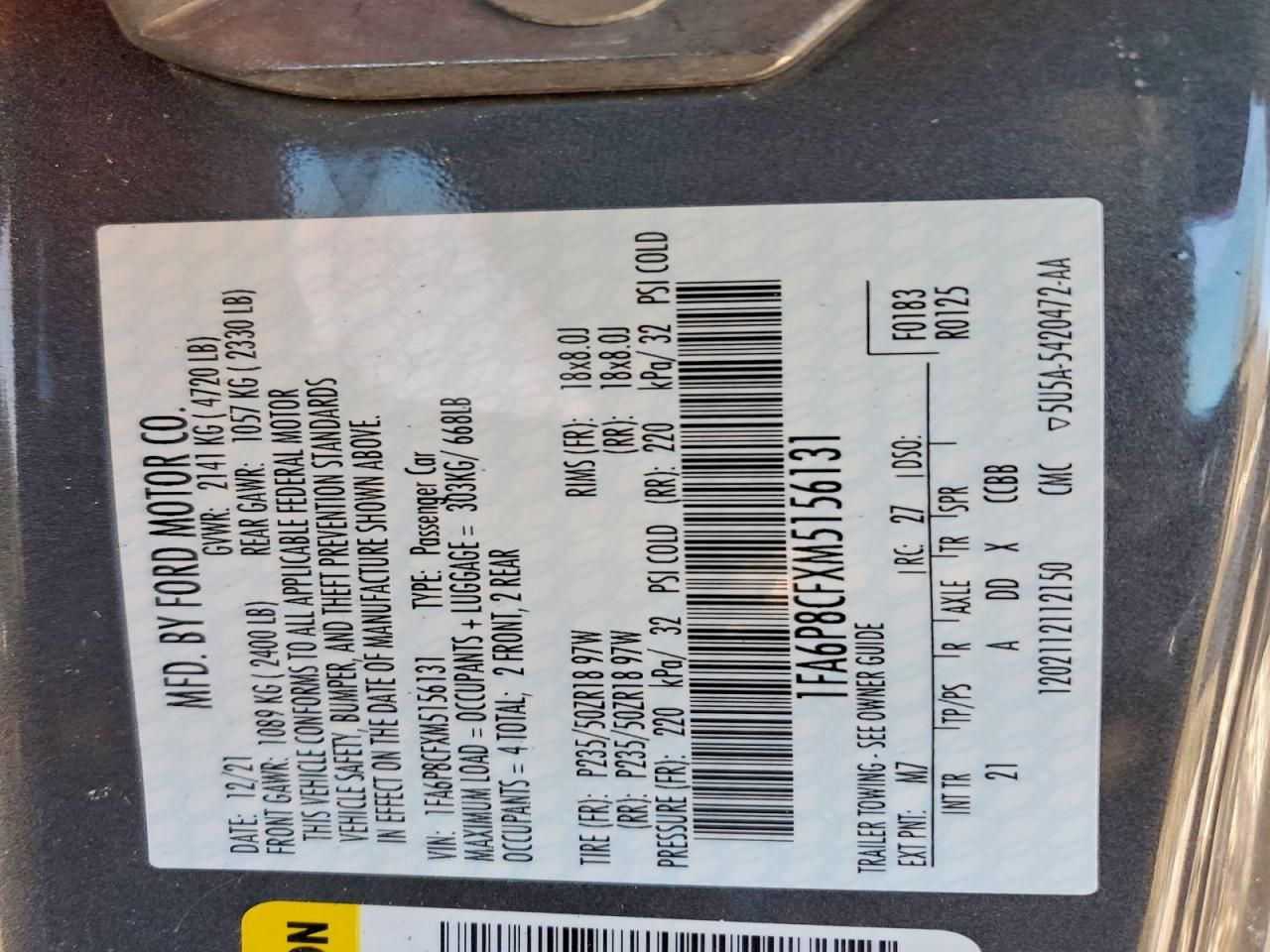 2021 Ford Mustang gt