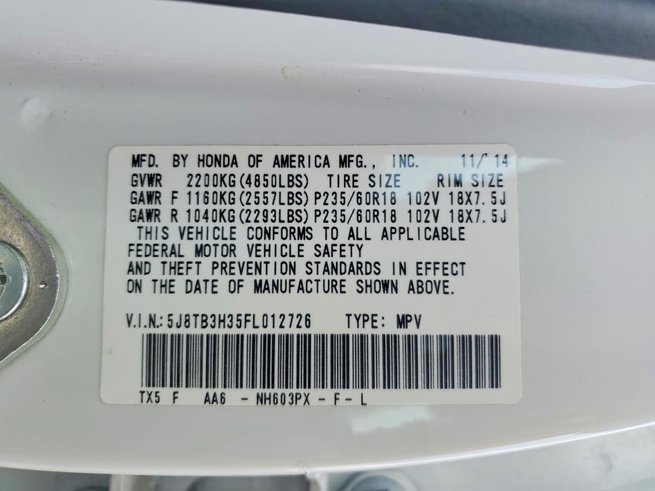 2015 Acura RDX