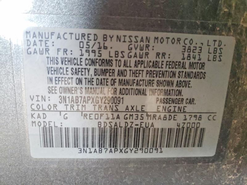 2016 Nissan Sentra sv