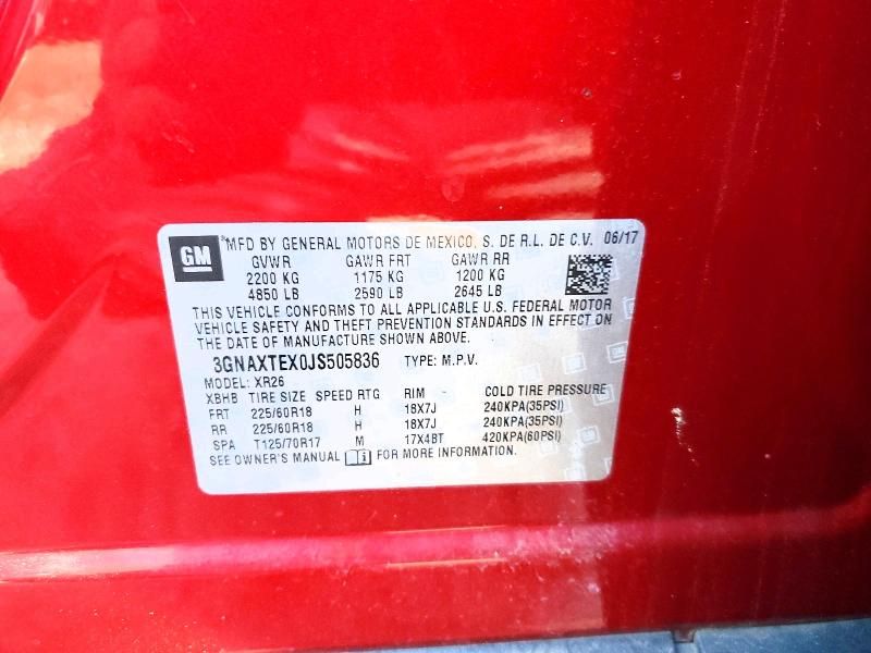 2018 Chevrolet Equinox lt