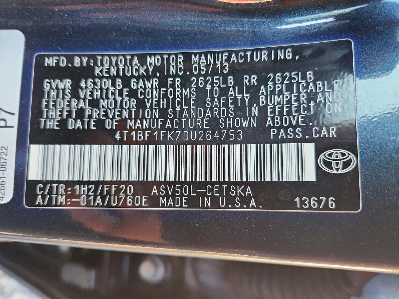 2013 Toyota Camry l