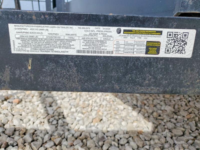 2025 Carry-On 7X16HDLANDTP Utility Trailer